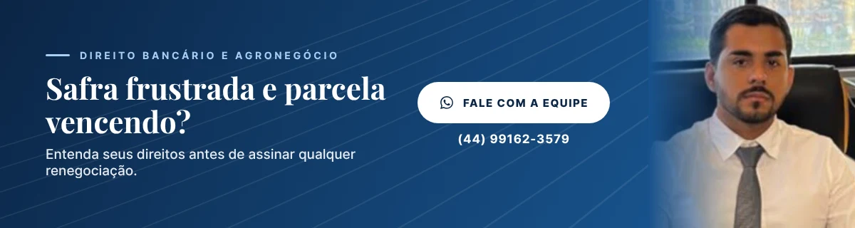 Dívida rural apertando? Fale com a equipe de Direito Bancário pelo WhatsApp