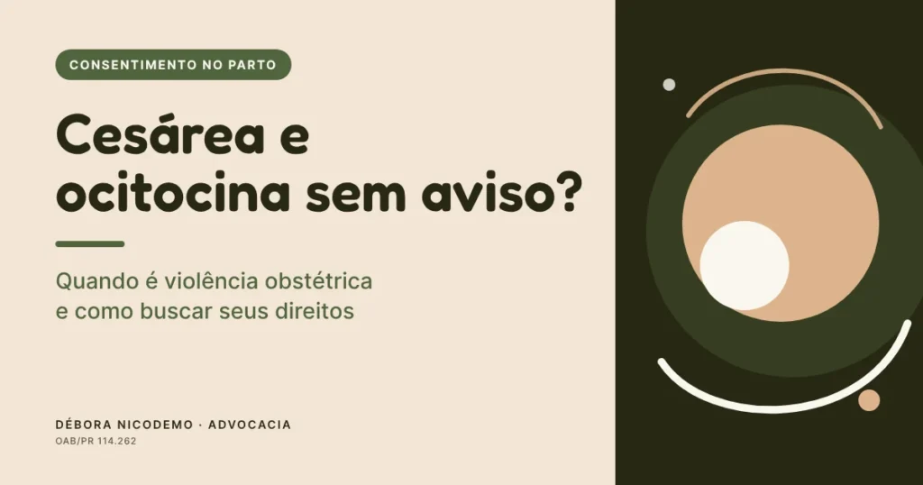 Capa do artigo sobre cesárea e ocitocina sem consentimento como violência obstétrica