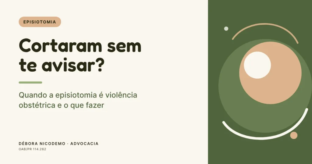 Capa do artigo sobre episiotomia sem autorização e violência obstétrica