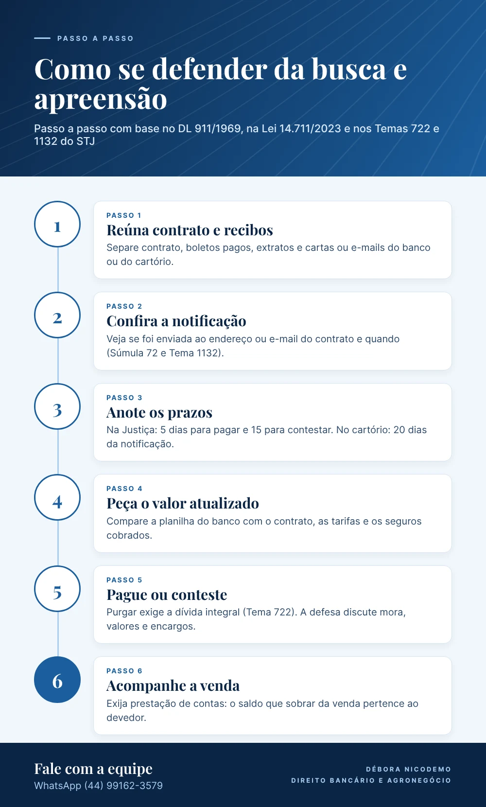 Infográfico: passo a passo para se defender da busca e apreensão de veículo